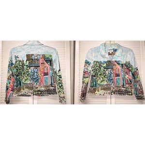 SOLD! Multi-color All-Over Print Denim Jacket